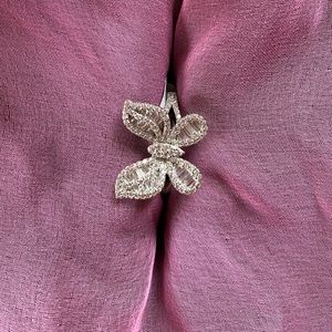 SILVER BUTTERFLY RING